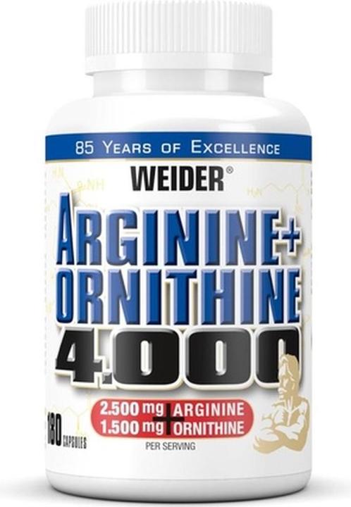 Immagine prodotto Weider Arginina + Ornitina 4000 (180 Pezzo/i, Pillole, 157 g)