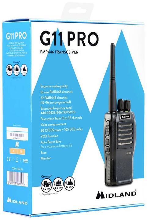 Actual product image Midland G11 Pro, PMR, piece, Kenwood (12 km)