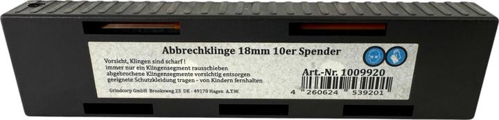 Actual product image Grindcorp Abbrechklinge 10 Stück für Cuttermesser ( 1009920 ) (Replacement blade)