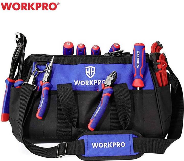 Actual product image Workpro WP281007 Tool bag, unequipped (L x W x H) 410 x 230 x 270 mm