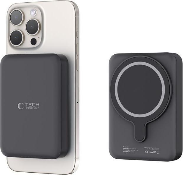 Immagine prodotto Tech Powerbank techninės apsaugos PB11 LifeMag 10000 mAh Juodas (10000 mAh, 15 W)