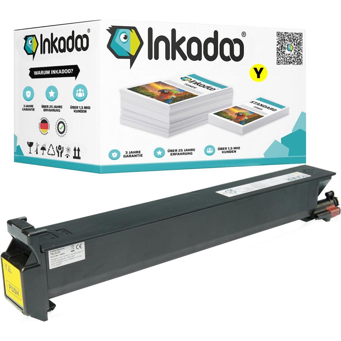 Inkadoo, Toner, Toner kompatibel zu Konica Minolta A0D7252 / TN-213Y Toner, gelb Gelb (Y)