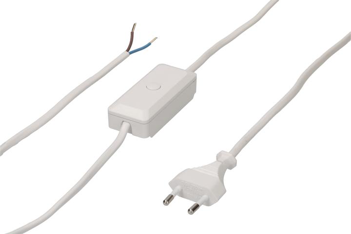Actual product image Max Hauri TDLF mains cable H03VVH2-F2x0.75 type 26 with universal cord dimmer