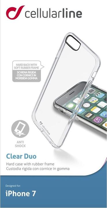 Image du produit Cellularline Clear Duo (Apple iPhone 7, Apple iPhone SE (2ème génération), Apple iPhone SE (3ème génération))