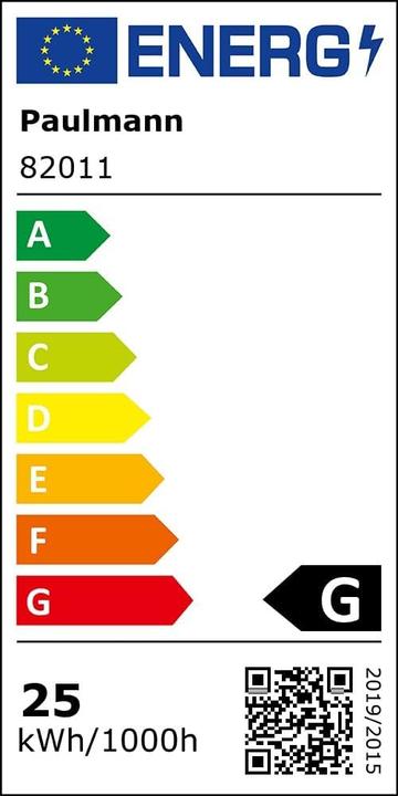 Energie-Label Paulmann Backofenlampe (E14, 25 W, 125 lm, 1 x, G)