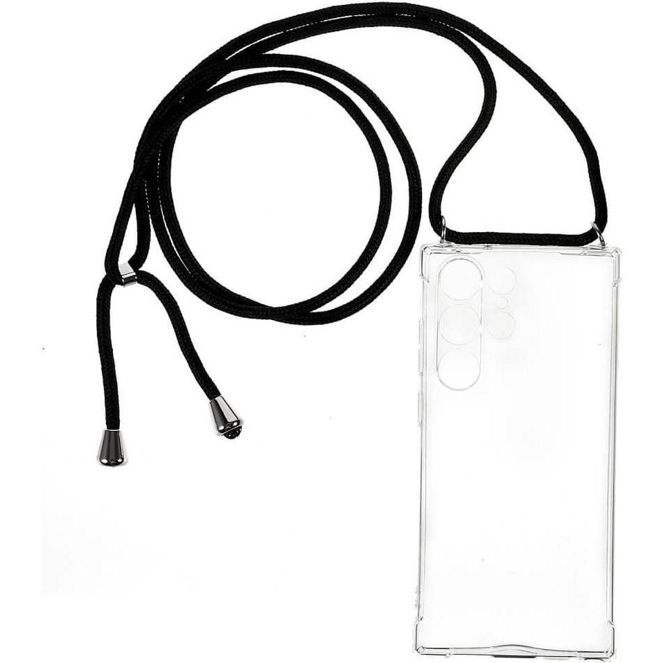 Cover-Discount Galaxy S23 Ultra - Hülle mit Umhängeband transparent (Samsung Galaxy S23 Ultra), Smartphone Hülle, Transp...
