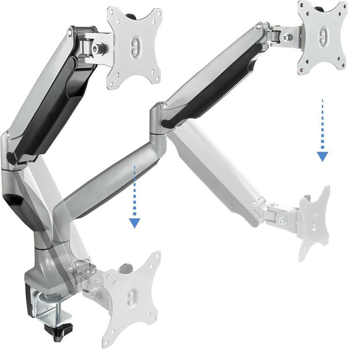 Produktbild Tooq Technology SOPORTE MESA MONITOR DB3132TNR-S 13-32" 2 PANTALLAS MAX 9KG POR BRAZO (Tisch, 32", 9 kg)