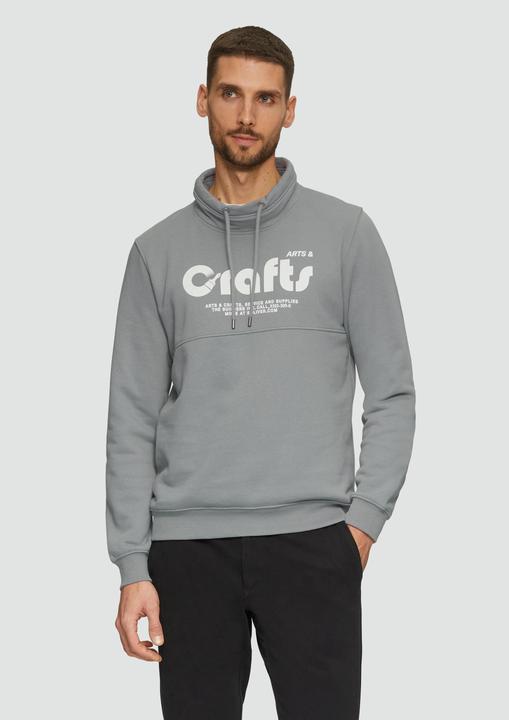Produktbild s.Oliver Sweatshirt Sweatshirt mit Frontprint und Snood-Kragen (S)