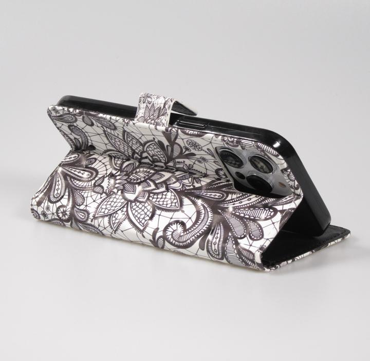 Produktbild PhoneLook Hülle Flip Black & White Mandala (Apple iPhone 14 Pro Max)