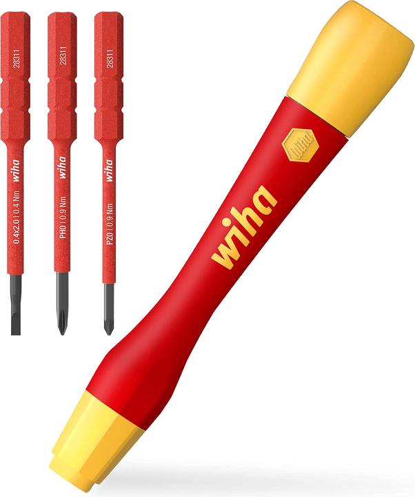 Productafbeelding Wiha Fijne schroevendraaierset PicoFinish slimVario electric slimBits (Schroeven met sleufkop, Kruisvormig PZ, Phillipps kruissleuf (PH))