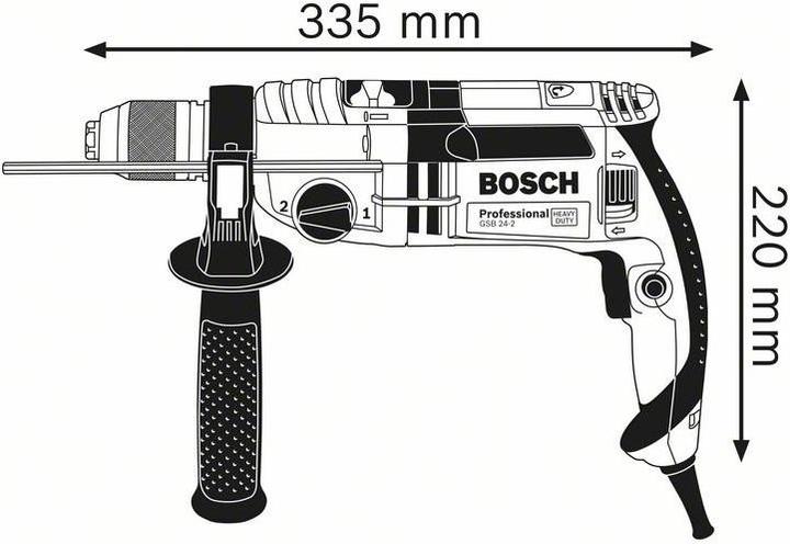 Produktbild Bosch Professional Schlagbohrmaschine GSB 24-2 (Netzbetrieb)