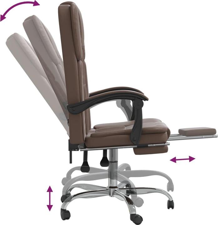 Actual product image vidaXL Bürostuhl mit Liegefunktion (46.50 - 56 cm)