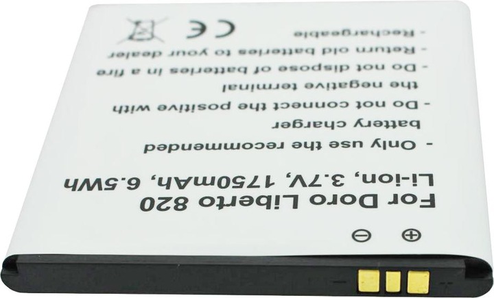 Actual product image AccuCell Doro Liberto 820 Battery DBJ-1900A