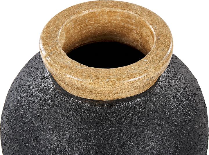 Produktbild Beliani Dekovase Terrakotta schwarz / rosa 31 cm DAULIS (1x)