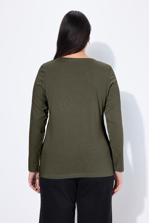 Produktbild Ulla Popken Shirt, Slim, Rundhalsausschnitt, Langarm (58)