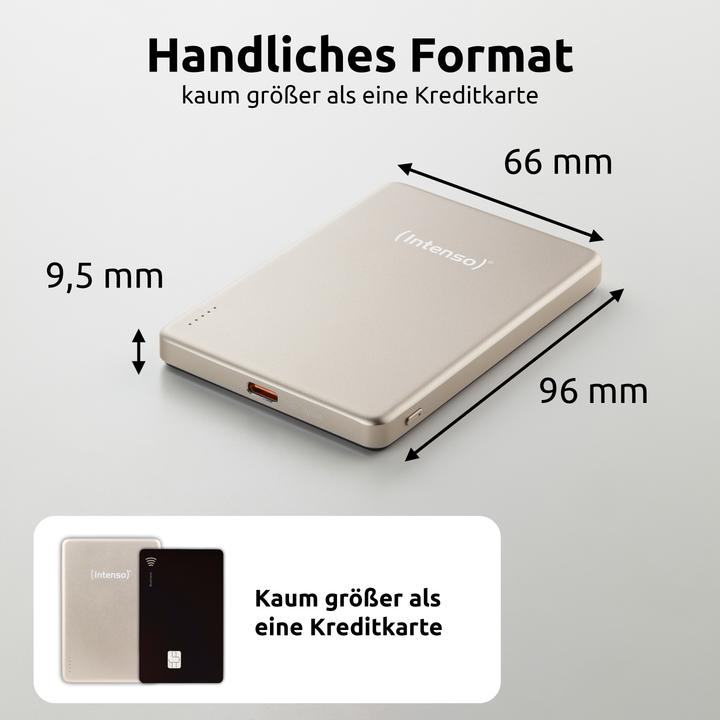 Actual product image Intenso Magn. Wireless Powerbank MW5000 5000 mAh Champagner (5000 mAh, 20 W, 19.25 Wh)