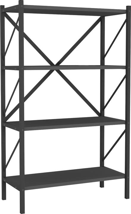 VCM Wood Metal Storage Stand Shelf Bookcase Decorative Books Stand Shelf Insasi 4 (66 x 34 x 121 cm)