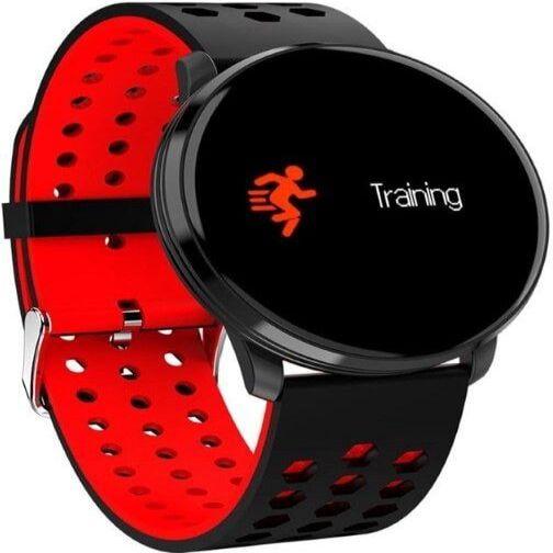 Produktbild iWear Smartwatch M9 Round Smart Fit, Farben Schwarz/Rot