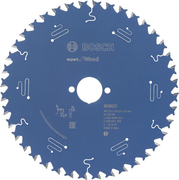 Produktbild Bosch Professional Zubehör Kreissägeblatt Expert for Wood, 210 x 30 x 2,4 mm, 40