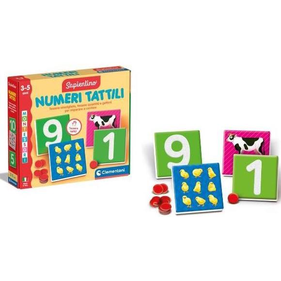 Clementoni Sapientino Tattili - Gioco 3 anni, flashcards Montessori, flashcards per imparare a conoscere (Italiano)