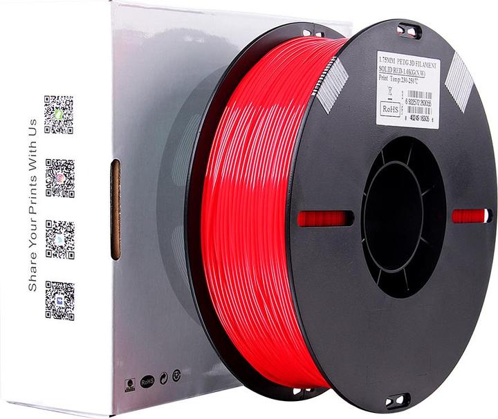 Actual product image eSUN PETG 1.75mm Solid Red 1kg 3D Filament (PETG, 1.75 mm, 1000 g, Red)