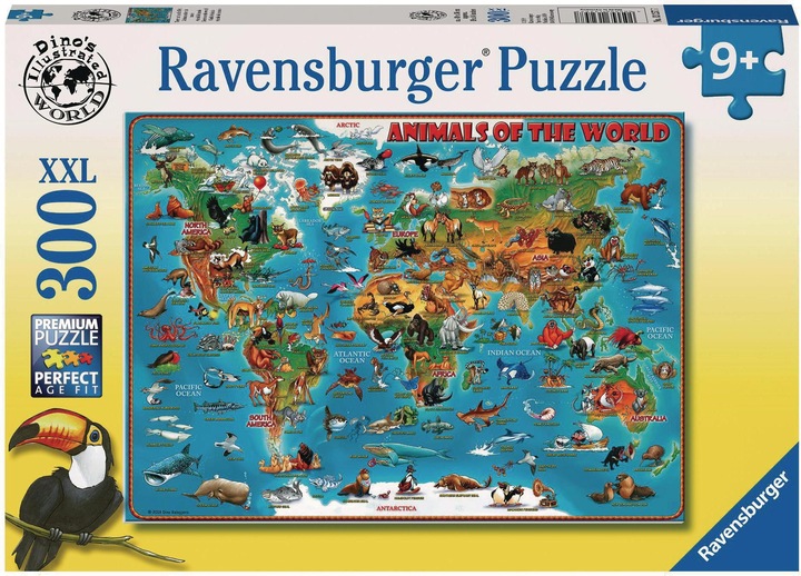 Produktbild Ravensburger Tiere über die Welt Puzzle (300 Teile)