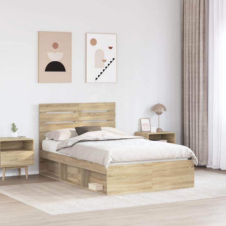 Actual product image vidaXL Moderner Bettrahmen (120 x 190 cm)