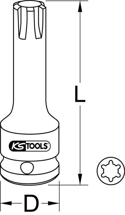 Produktbild KS Tools 1/2" Kraft-Bit-Stecknuss