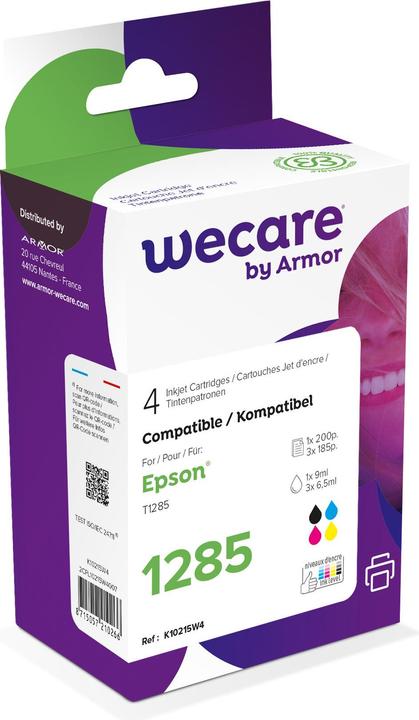 Produktbild Wecare Multipack new built CMYBK T128540WE zu Epson Stylus S22 9/3x6.5ml (CMYK)