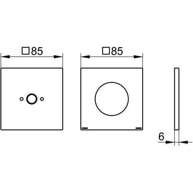 Thumbnail - Keuco, Zubehör Sanitärinstallation, Rosetten-Set vc eckig 85mm