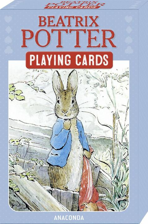 Actual product image Beatrix Potter card game. 54 playing cards with 30 motifs of Peter Rabbit and his friends (German)