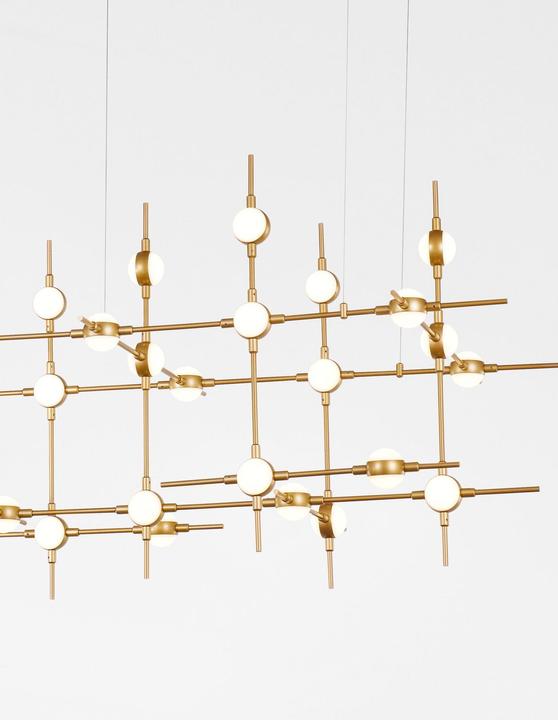 Produktbild Nova Luce ATOMO LED Pendelleuchte Gold 84W Warmweiss 106x58,5x150cm dimmbar 9180630