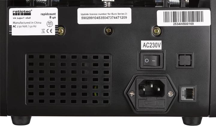 Immagine prodotto ratiotec B40 - 260 mm - 289 mm - 174 mm - 5.1 kg - AC - LCD (Validatore di banconote)