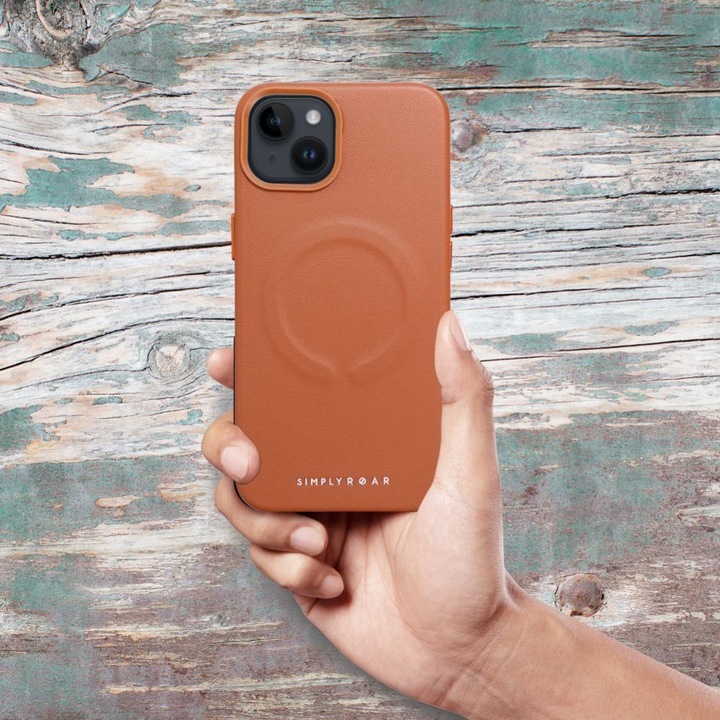 Produktbild Roar Back panel cover case LEATHER MAG compatible with MagSafe for IPHONE 12 Pro Brown (Apple iPhone 12 Pro)