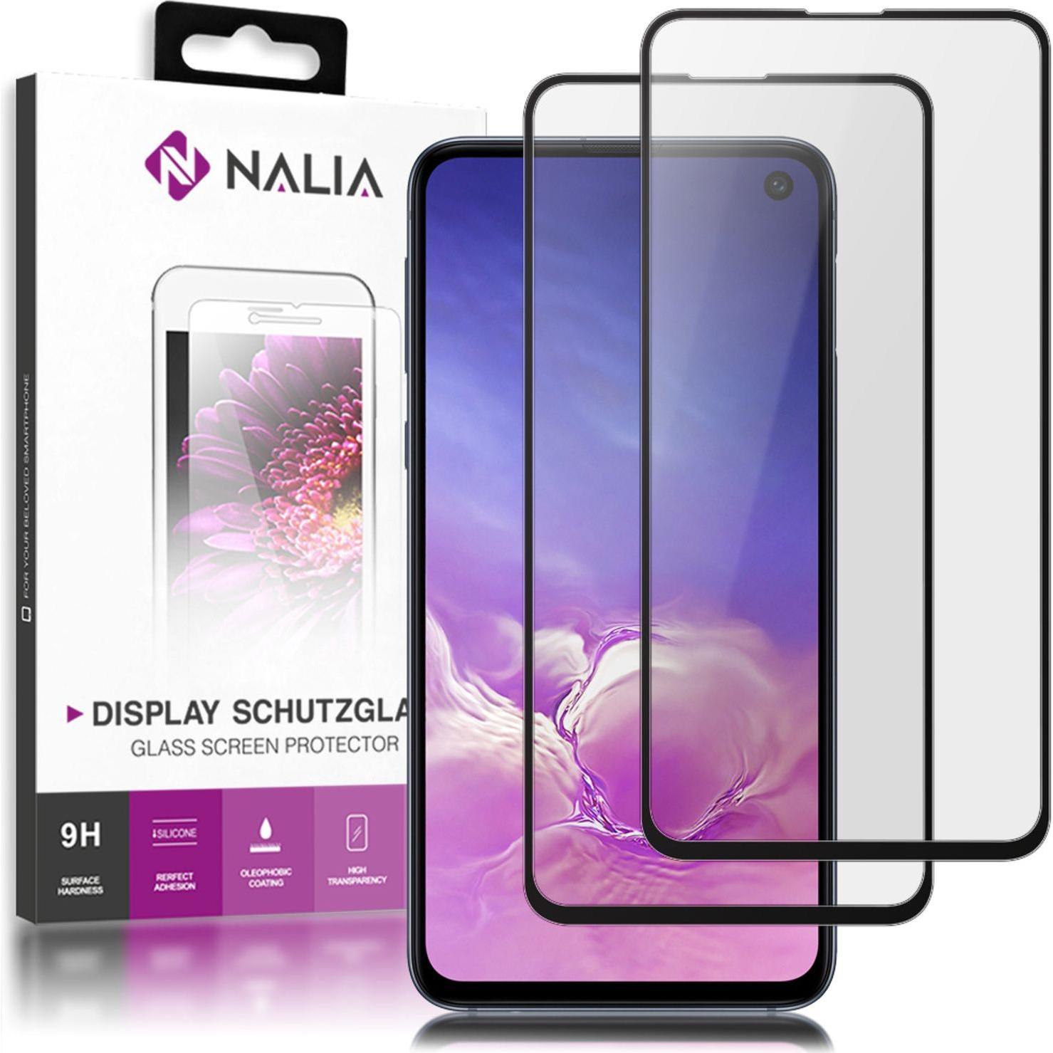 Nalia (2-Pack) Schutzglas (1 Stück, Samsung Galaxy S10e), Smartphone Schutzfolie, Schwarz
