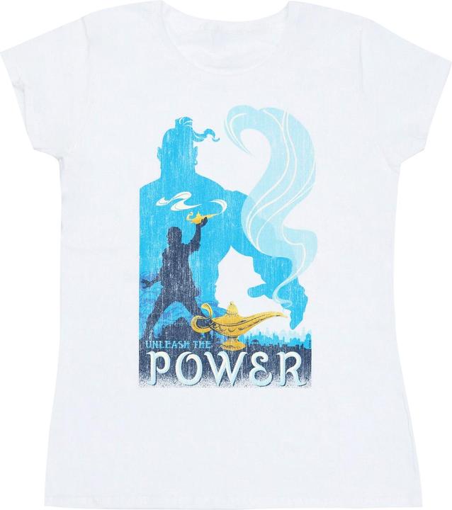 Actual product image Disney Womens/Ladies Aladdin Movie Unleash The Power Cotton T-Shirt (M)