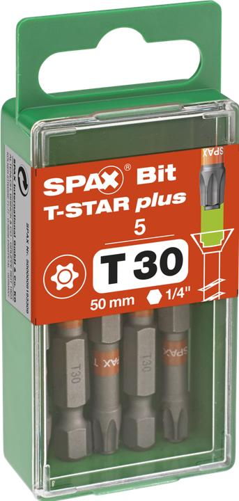 Actual product image Spax BIT T-STAR PLUS T30 50mm S (Hexagon socket TX)