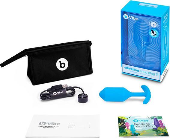 Produktbild B-Vibe Vibrating Snug Plug 3 (L) Blue