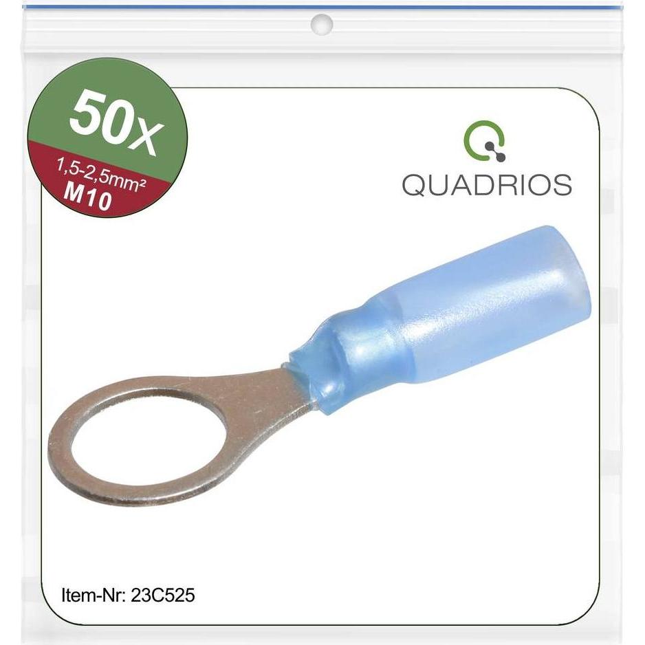 Quadrios, Kabelverbindung, 23C525 Ringkabelschuh Querschnitt (max.)=2.5 mm² Loch-Ø=10.5 mm Teilis