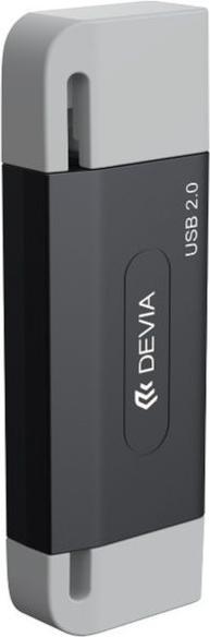 Actual product image Devia card reader 2in1 EL239 USB/USB-C 2.0 black (USB 2.0)