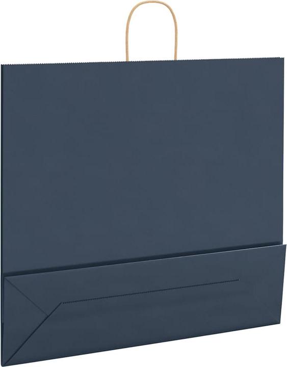 Produktbild vidaXL Kraftpapiertüten 250 Stk. mit Henkel Blau 54x15x49 cm Papiertüte (Geschenktüte, 250 x)