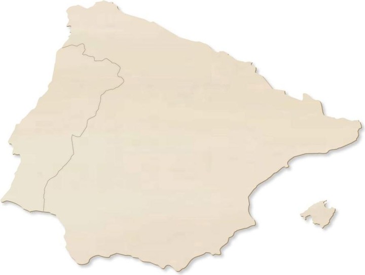 Actual product image Trenddeko Map Iberian Peninsula (94 x 71 cm)