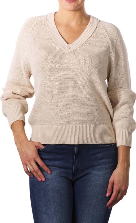 Immagine prodotto Marc O'Polo Pullover a maniche lunghe con scollo a V grezzo naturale (L)