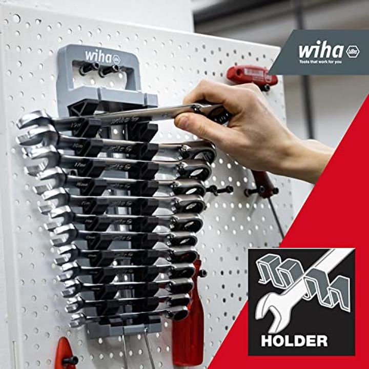 Actual product image Wiha Ringratschen-Gabelschlüssel Set (19 mm, 12 mm, 14 mm, 16 mm, 10 mm, 18 mm, 17 mm, 11 mm, 15 mm, 8 mm, 9 mm, 13 mm)