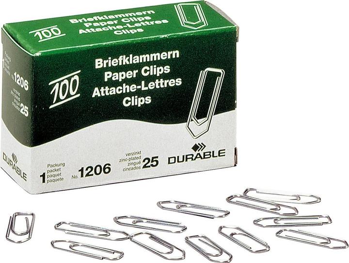 Immagine prodotto Durable Graffette, zincate, 26 mm Contenuto: 100 pezzi in scatola pieghevole (1206-25) (100 x)
