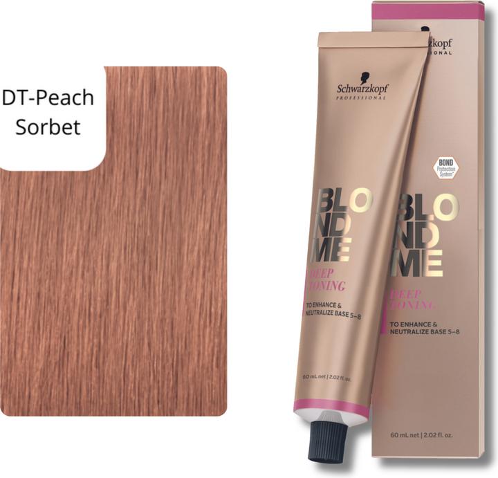 Actual product image Schwarzkopf Professional Schwarzkopf BLONDME Bond Maintaining Hair Colour for Blondes - Toning, Lightening, Highlighting (DT-Peach Sorbet)