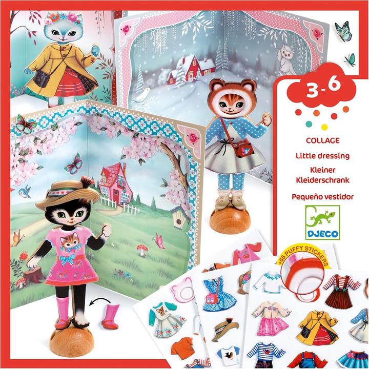 Actual product image Djeco Sticker collage small wardrobe