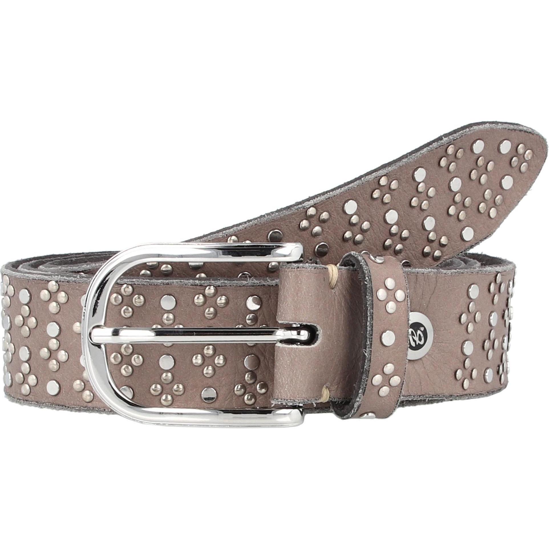 B.Belt, Damen, Gürtel, Nietengürtel Leder, Braun, (100)