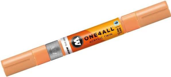 Actual product image Molotow Marqueur pour Maquettes - One4All Twin - Acrylique Pêche Pastel - 1,5/4mm - -117 - 15 cm (Peach pastel, 4 mm, 1 x)