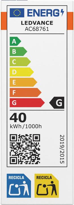Energy Label Osram Stove lamp (G9, 40 W, 490 lm, 1 x, G)
